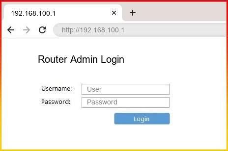 192..168.100.1|http://192.168.100.1 Router Login Admin 